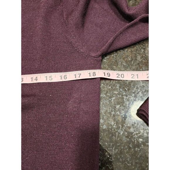 Kasper Knits Maroon Long Sleeve Lightweight Sweater in Large - Picture 5 of 6